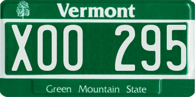 VT license plate XOO295