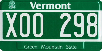 VT license plate XOO298