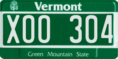 VT license plate XOO304