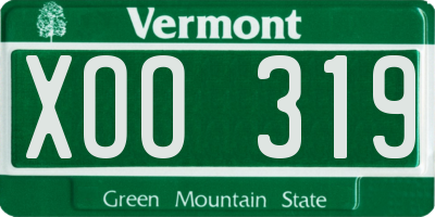 VT license plate XOO319