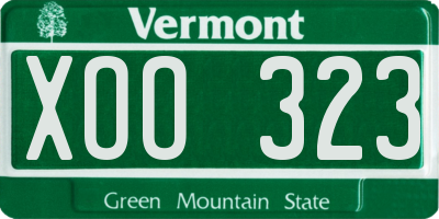 VT license plate XOO323