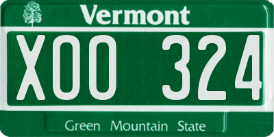 VT license plate XOO324