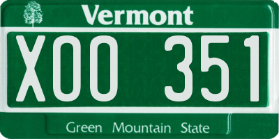 VT license plate XOO351