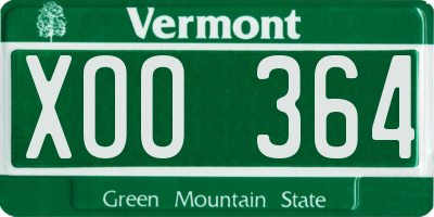 VT license plate XOO364