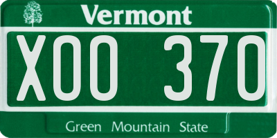 VT license plate XOO370