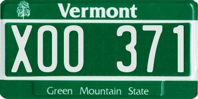 VT license plate XOO371