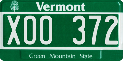 VT license plate XOO372