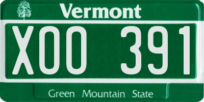 VT license plate XOO391
