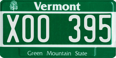 VT license plate XOO395