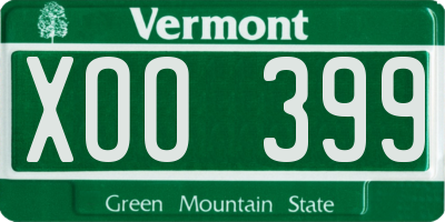VT license plate XOO399