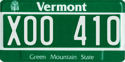VT license plate XOO410