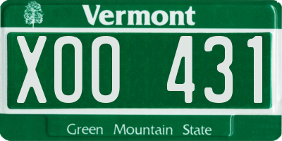 VT license plate XOO431