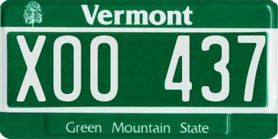 VT license plate XOO437