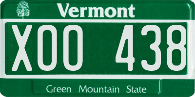 VT license plate XOO438