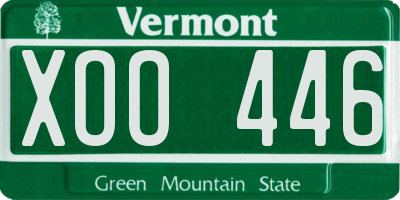 VT license plate XOO446