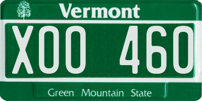 VT license plate XOO460