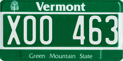 VT license plate XOO463