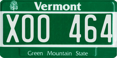 VT license plate XOO464