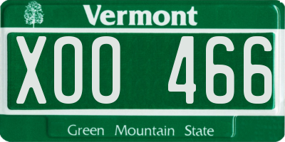 VT license plate XOO466
