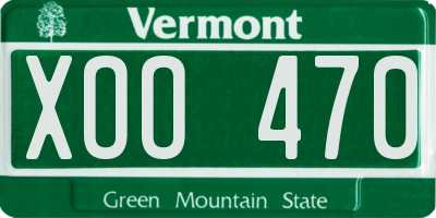 VT license plate XOO470