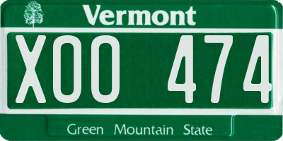 VT license plate XOO474