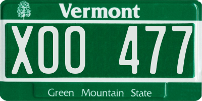 VT license plate XOO477
