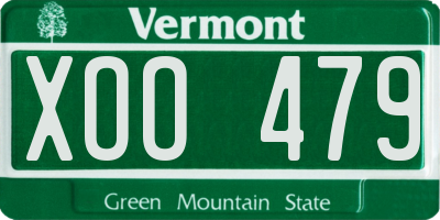 VT license plate XOO479