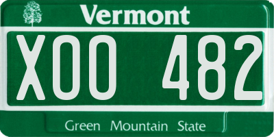 VT license plate XOO482