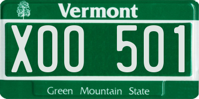 VT license plate XOO501