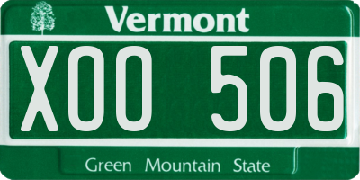 VT license plate XOO506