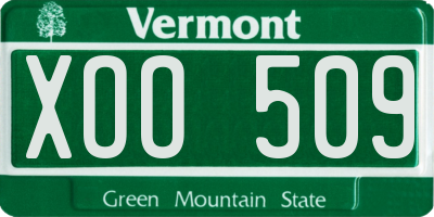 VT license plate XOO509