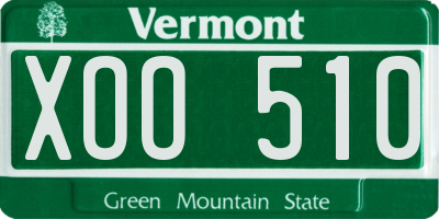 VT license plate XOO510