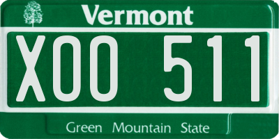 VT license plate XOO511