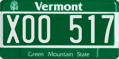 VT license plate XOO517