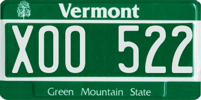 VT license plate XOO522