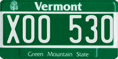 VT license plate XOO530