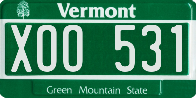VT license plate XOO531