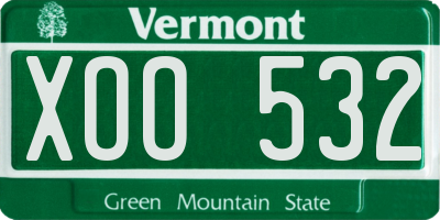 VT license plate XOO532