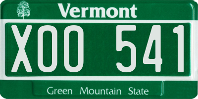 VT license plate XOO541