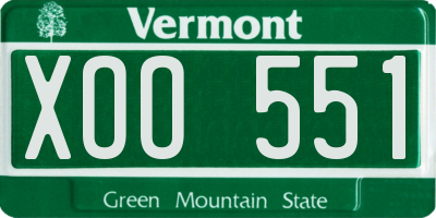 VT license plate XOO551