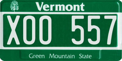VT license plate XOO557