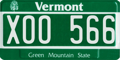 VT license plate XOO566