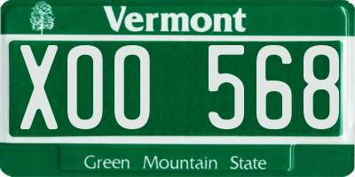 VT license plate XOO568