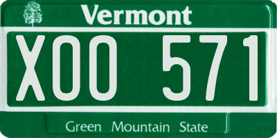 VT license plate XOO571