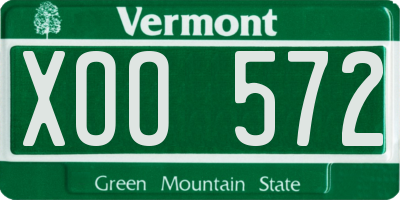 VT license plate XOO572