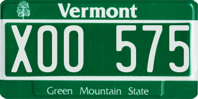 VT license plate XOO575
