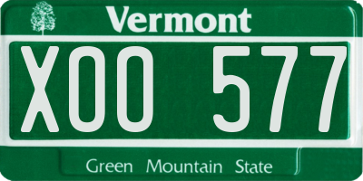 VT license plate XOO577