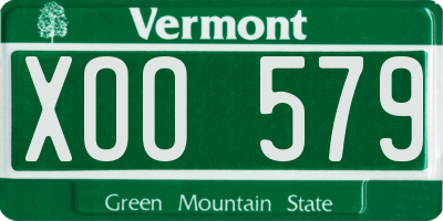 VT license plate XOO579