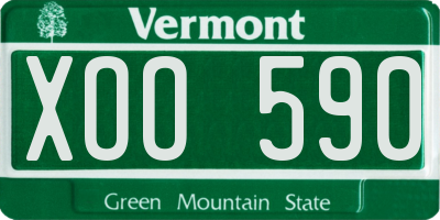 VT license plate XOO590