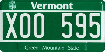 VT license plate XOO595